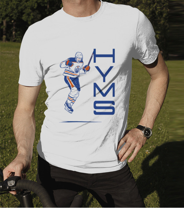 Zach Hyman Edmonton Oilers HYMS Hockey Player T-Shirt