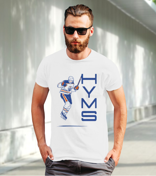 Zach Hyman Edmonton Oilers HYMS Hockey Player T-Shirt