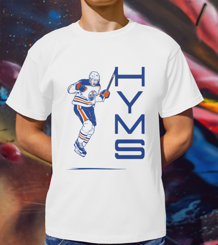 Zach Hyman Edmonton Oilers HYMS Hockey Player T-Shirt