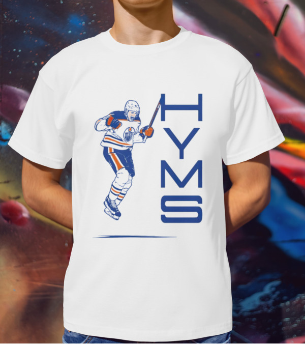 Zach Hyman Edmonton Oilers HYMS Hockey Player T-Shirt