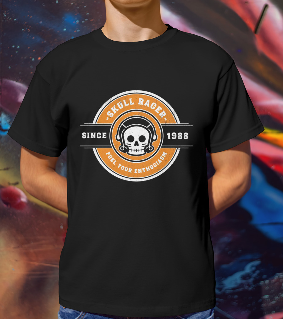 SKULL RACER FUEL YOUR ENTHUSIASM SINCE 1988 T-Shirt
