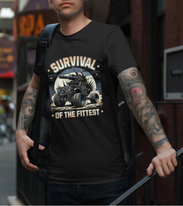 Survival Of The Fittest Rogue Rebel Monster Truck T-Shirt