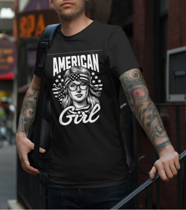 American Girl Stars And Stripes Bandana And Glasses T-Shirt