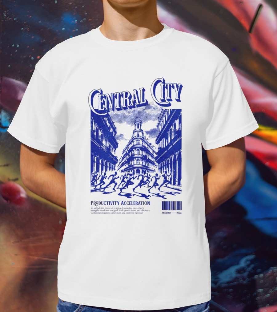 CENTRAL CITY PRODUCTIVITY ACCELERATION CROWDED STREETSCAPE T-Shirt