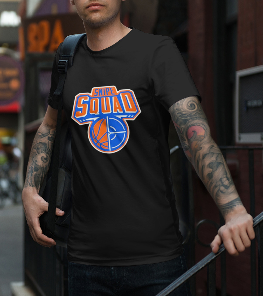 Snipe Squad Basketball Logo With Oklahoma City Thunder Colors T-Shirt