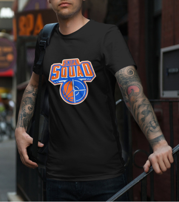 Snipe Squad Basketball Logo With Oklahoma City Thunder Colors T-Shirt