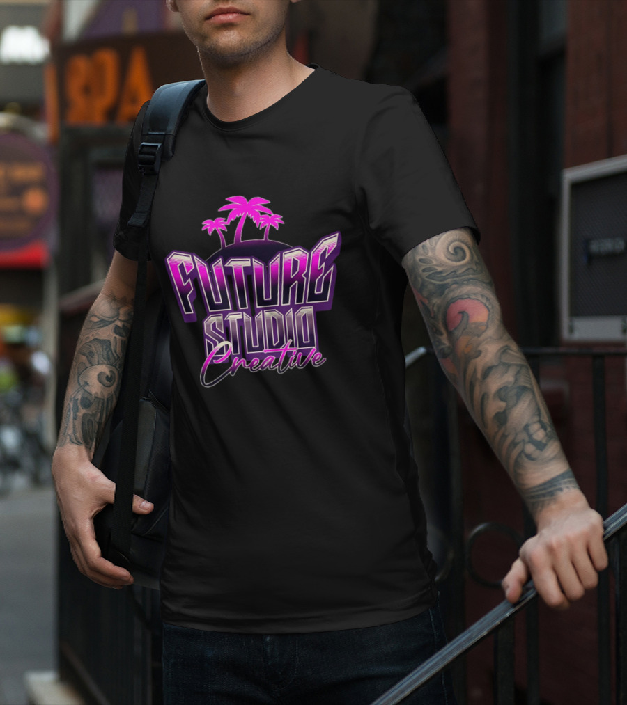 Future Studio Creative Synthwave Neon Palms T-Shirt