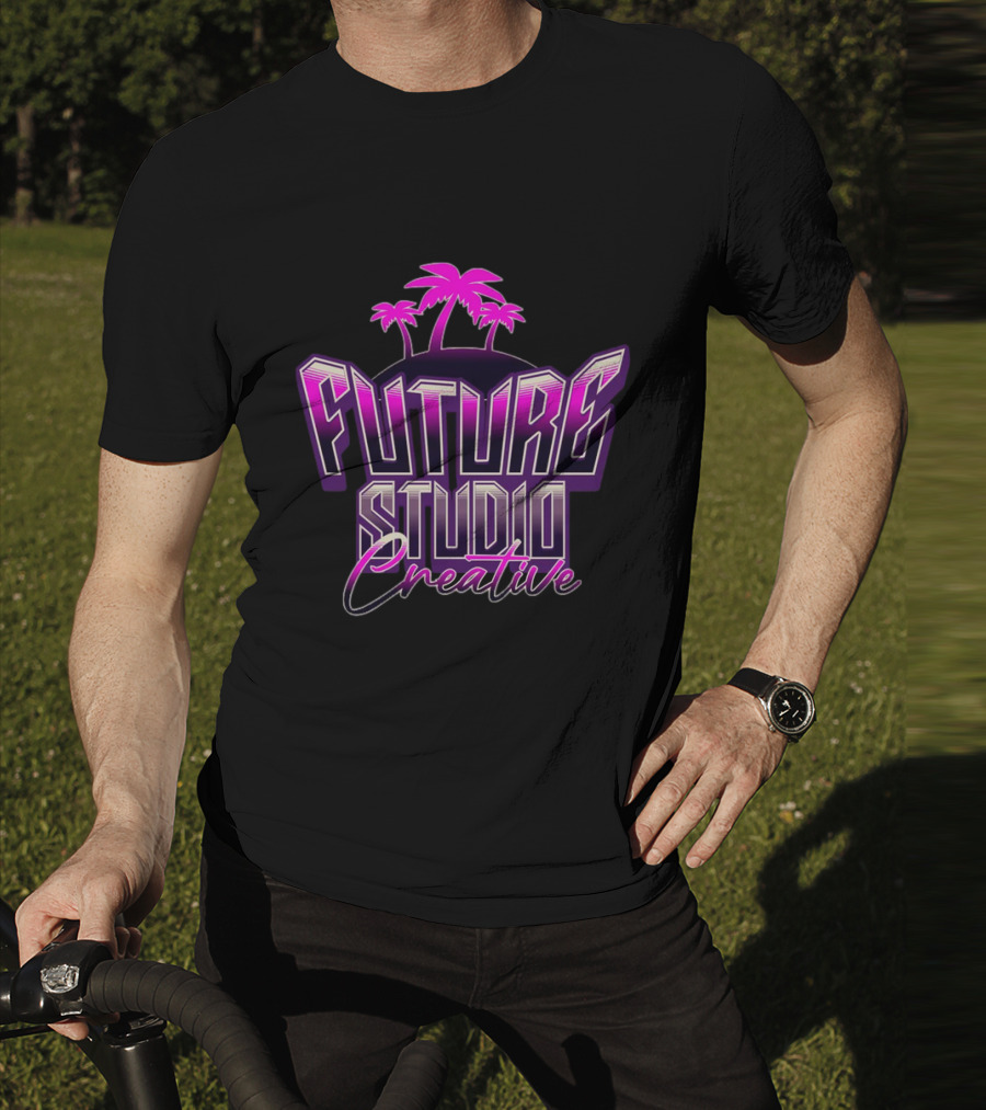 Future Studio Creative Synthwave Neon Palms T-Shirt