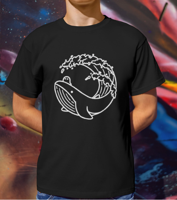 Slimecicle Whalesurfer Ocean Wave T-Shirt