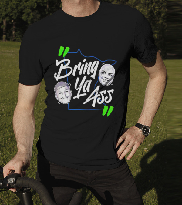 Anthony Edwards Charles Barkley Bring Ya Ass Minnesota Shape T-Shirt