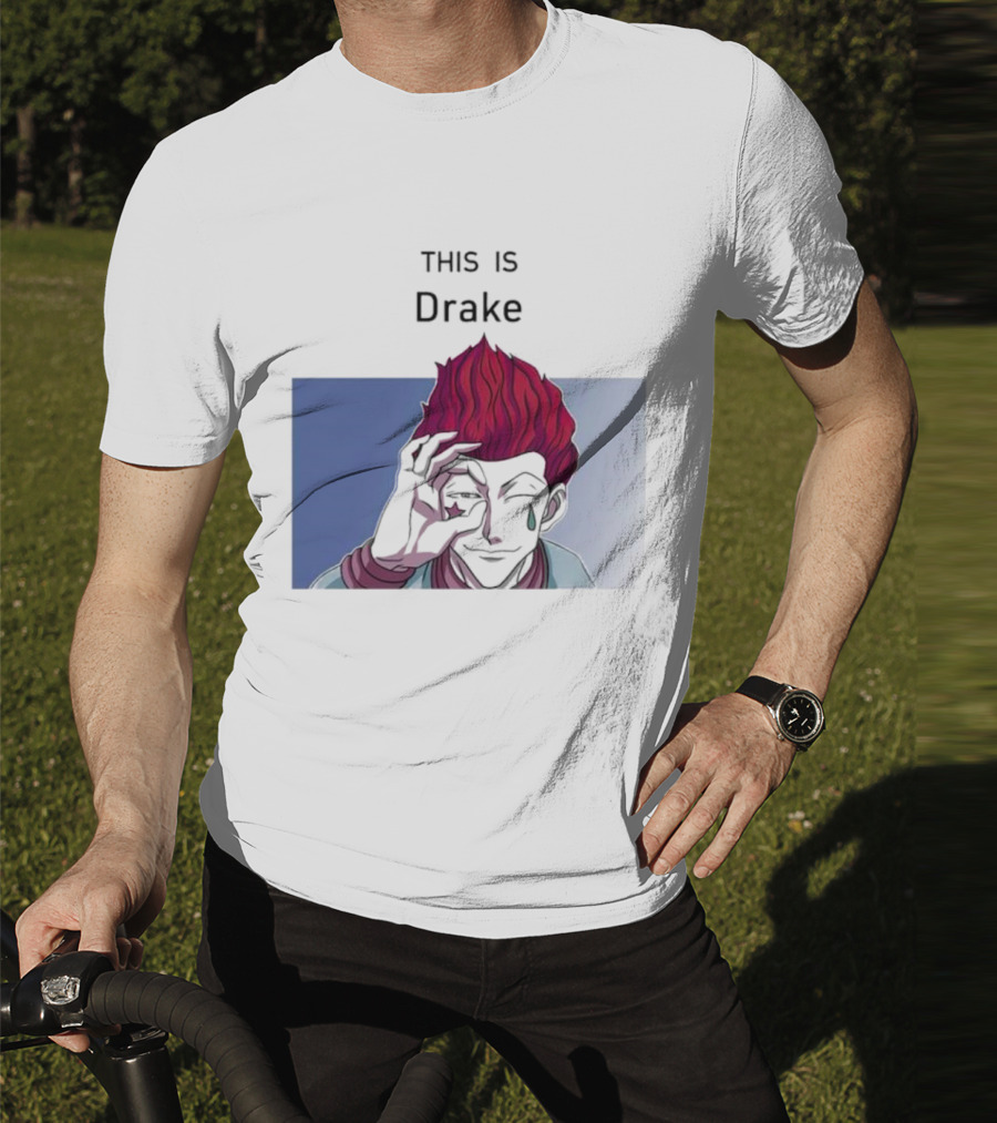 Hisoka This Is Drake Tear Symbol Pink Hair Anime Meme T-Shirt