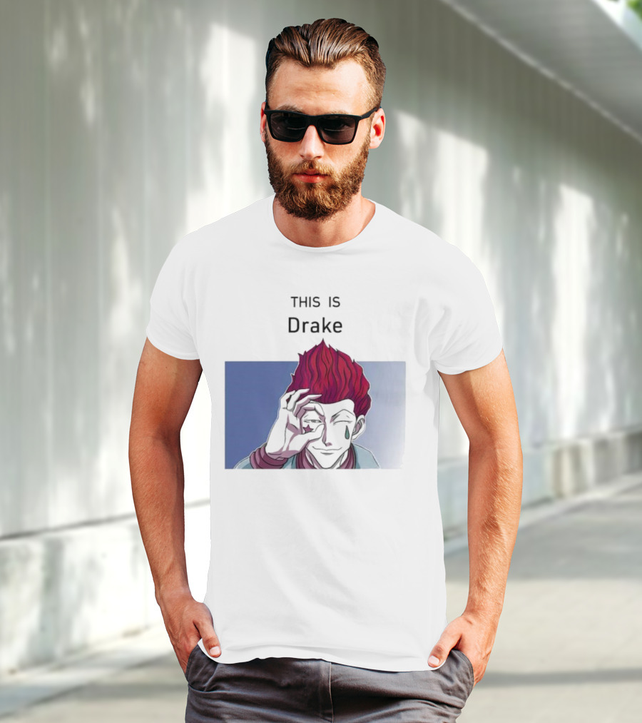Hisoka This Is Drake Tear Symbol Pink Hair Anime Meme T-Shirt