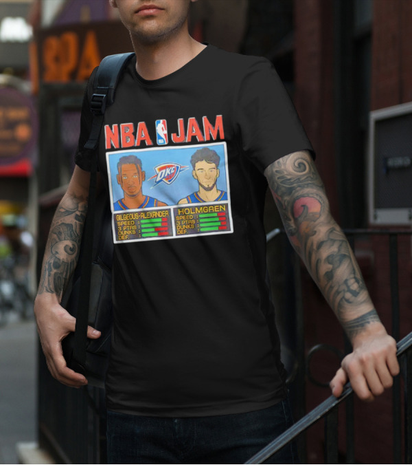 NBA Jam Shai Gilgeous-Alexander Chet Holmgren OKC Thunder T-Shirt