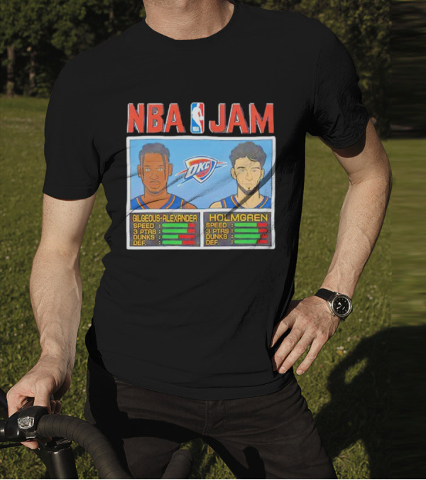 NBA Jam Shai Gilgeous-Alexander Chet Holmgren OKC Thunder T-Shirt