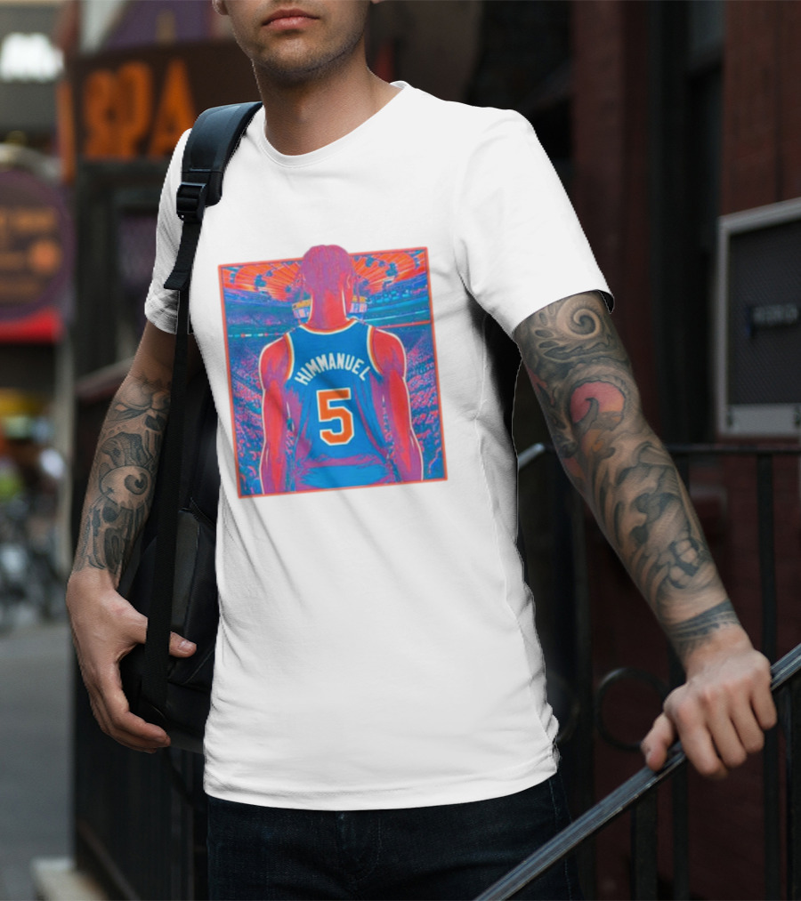 HIMMANUEL 5 New York Knicks Basketball Jersey In Vibrant Arena Scene T-Shirt