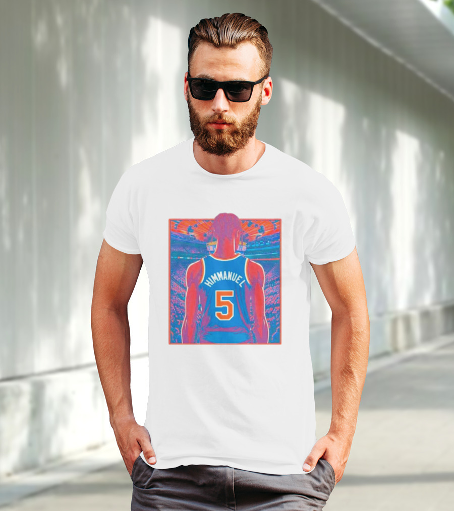 HIMMANUEL 5 New York Knicks Basketball Jersey In Vibrant Arena Scene T-Shirt