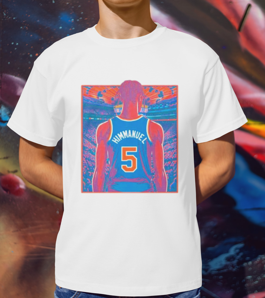 HIMMANUEL 5 New York Knicks Basketball Jersey In Vibrant Arena Scene T-Shirt