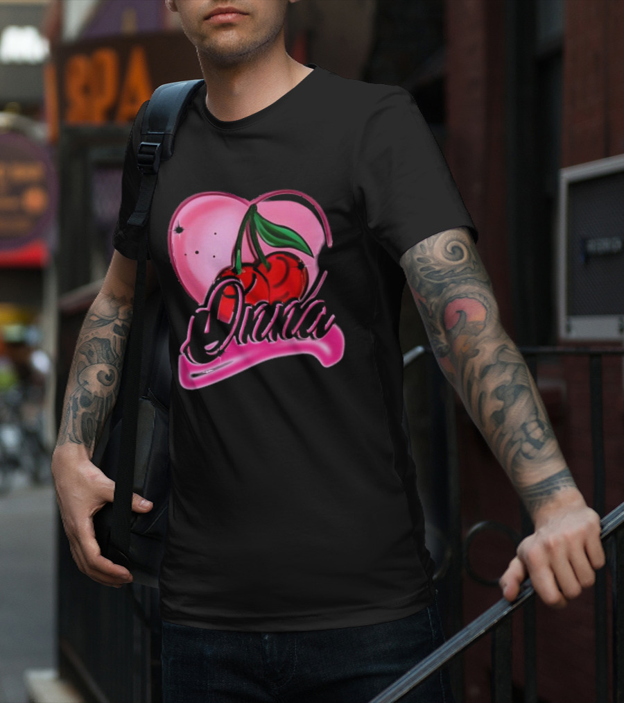 Onna Cherry Heart Pink T-Shirt
