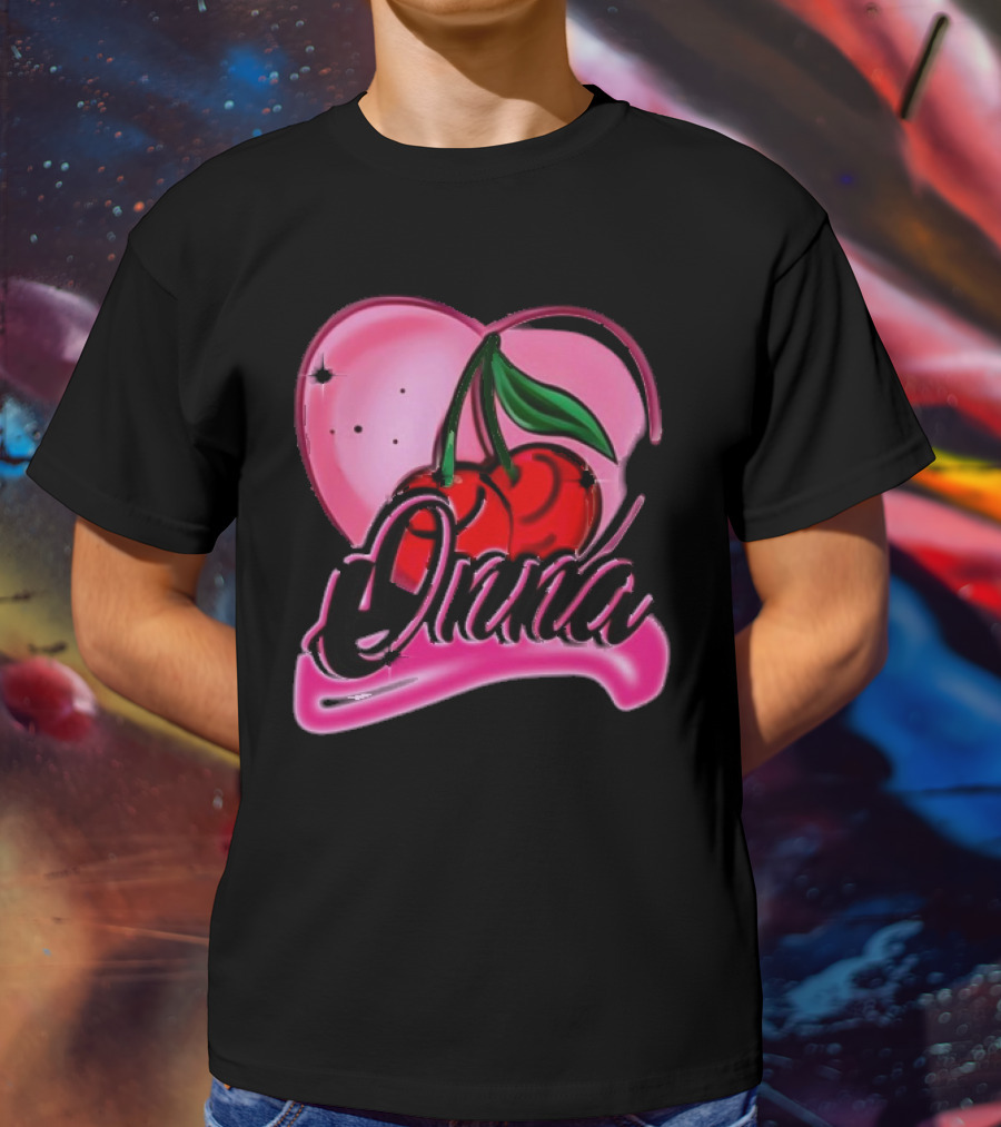 Onna Cherry Heart Pink T-Shirt