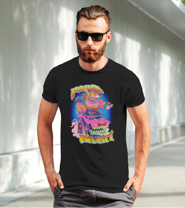 PAPA MEAT GRILLHOU5E MONSTER CAR T-Shirt