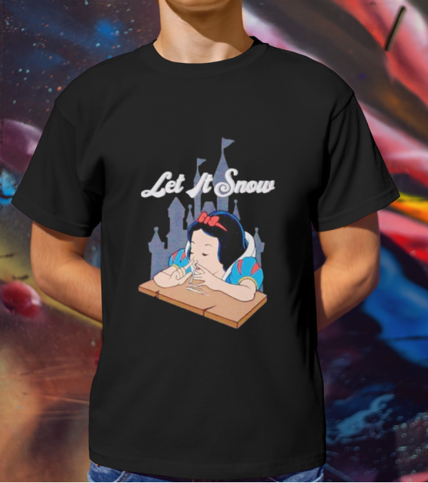 Snow White Let It Snow Castle Background T-Shirt