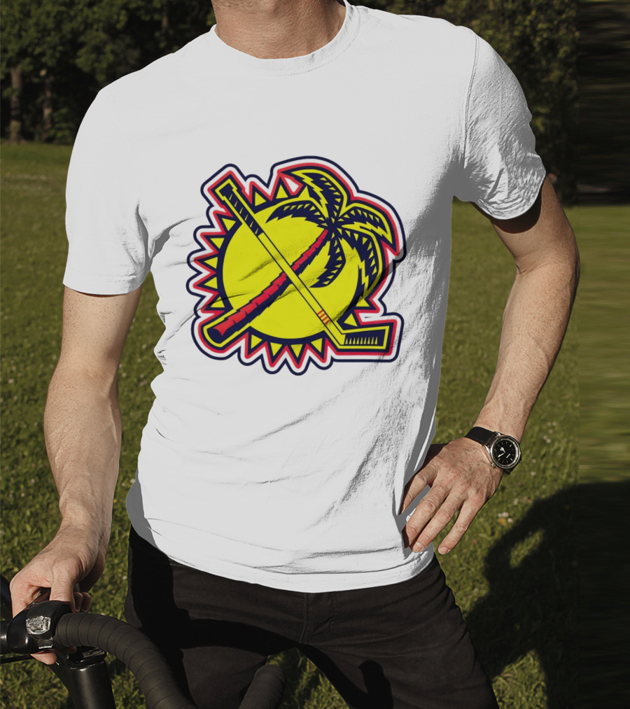 Florida Panthers Sun Coconut Tree Hockey Stick Palm T-Shirt