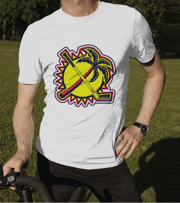Florida Panthers Sun Coconut Tree Hockey Stick Palm T-Shirt