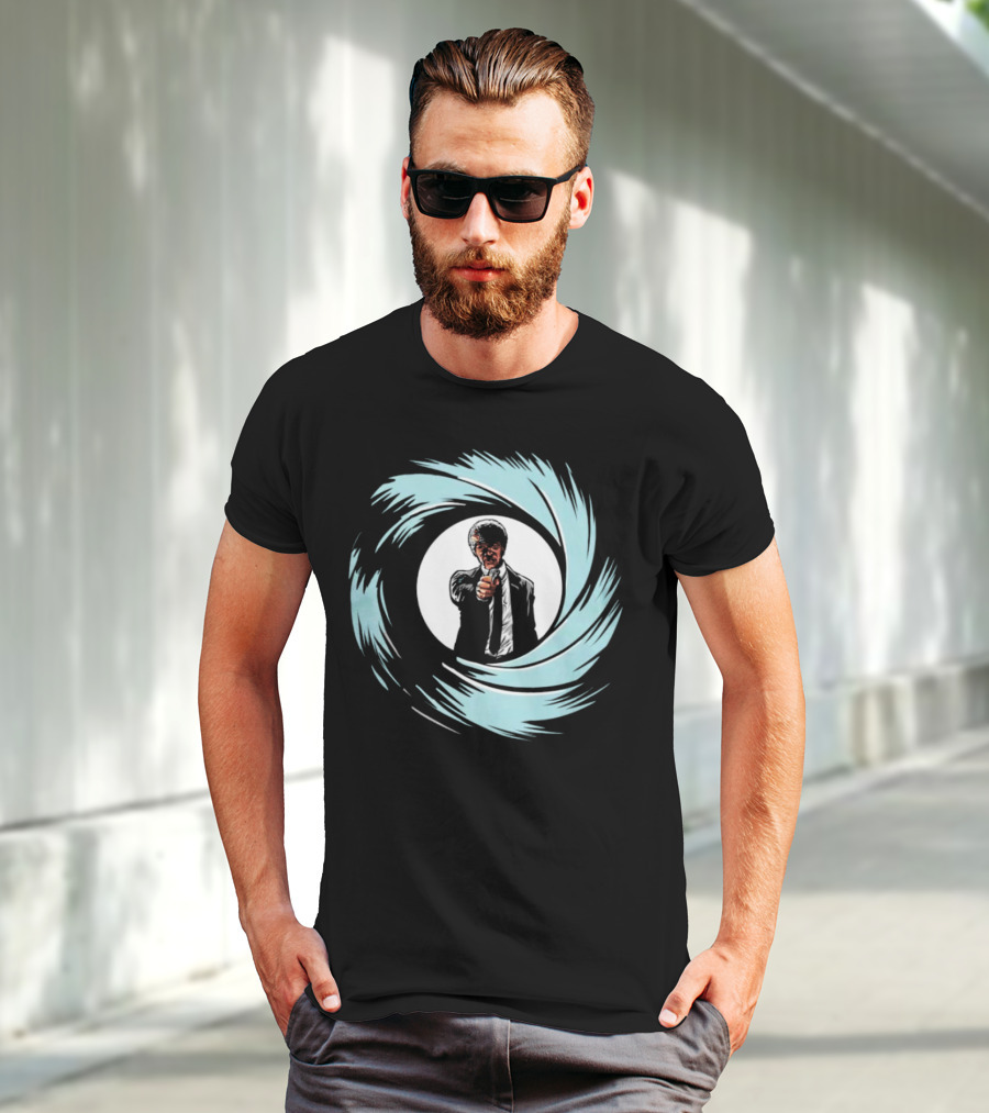 Jules Winnfield Agent BMF Bond Style Spiral T-Shirt