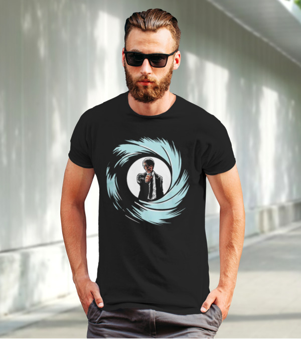 Jules Winnfield Agent BMF Bond Style Spiral T-Shirt