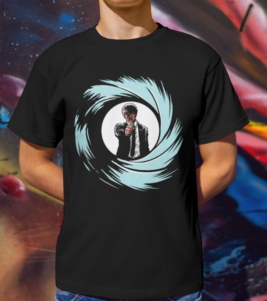 Jules Winnfield Agent BMF Bond Style Spiral T-Shirt