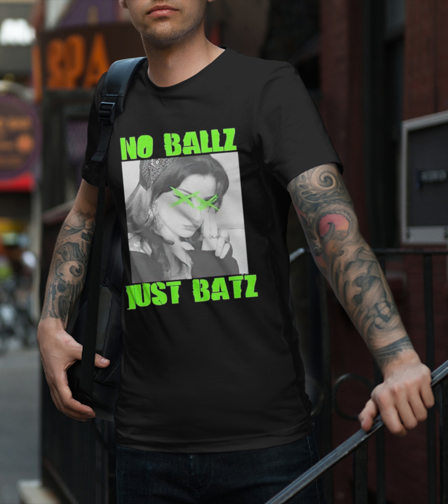 No Ballz Just Batz Bandana Girl Green X Eyes T-Shirt