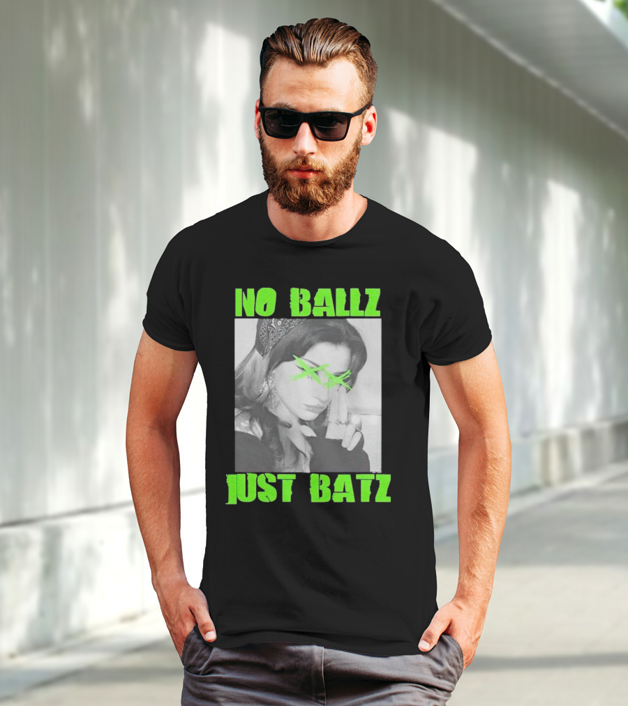 No Ballz Just Batz Bandana Girl Green X Eyes T-Shirt