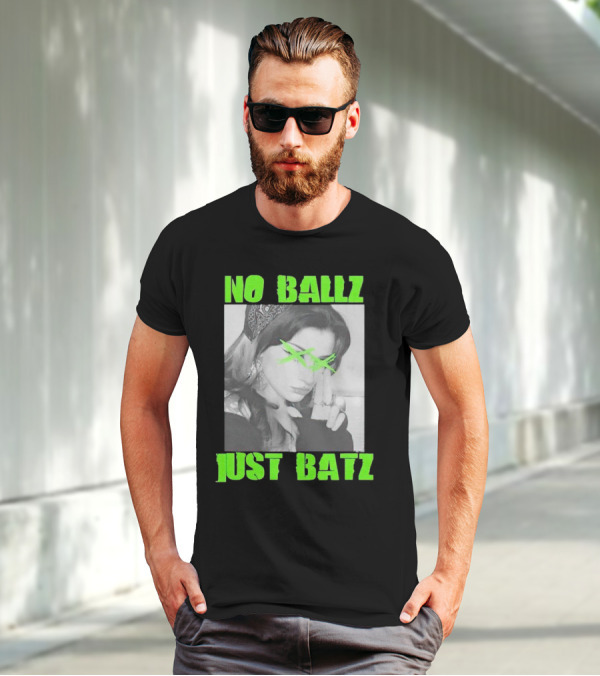 No Ballz Just Batz Bandana Girl Green X Eyes T-Shirt