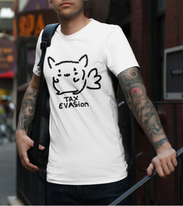 Tax Evasion Cute Character Sketch T-Shirt