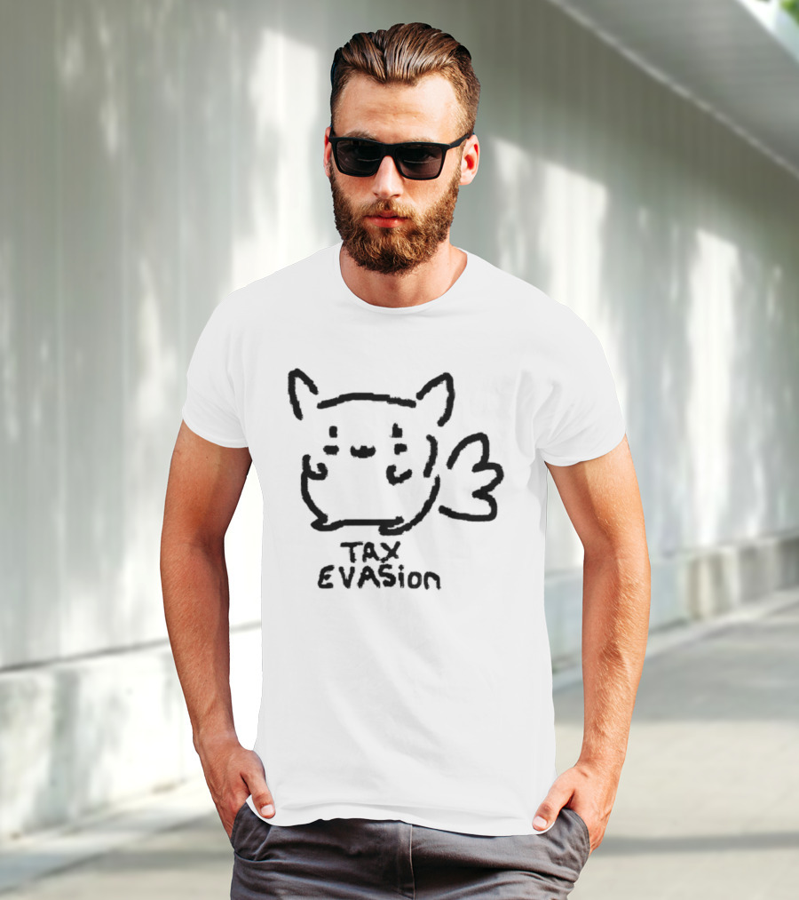 Tax Evasion Cute Character Sketch T-Shirt
