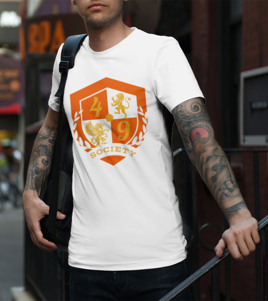 49 Society Crest With Heraldic Lion And Griffin Emblem T-Shirt
