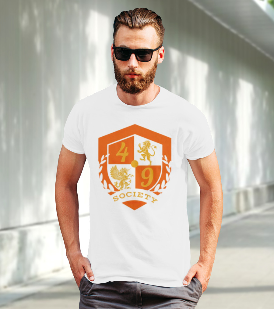 49 Society Crest With Heraldic Lion And Griffin Emblem T-Shirt