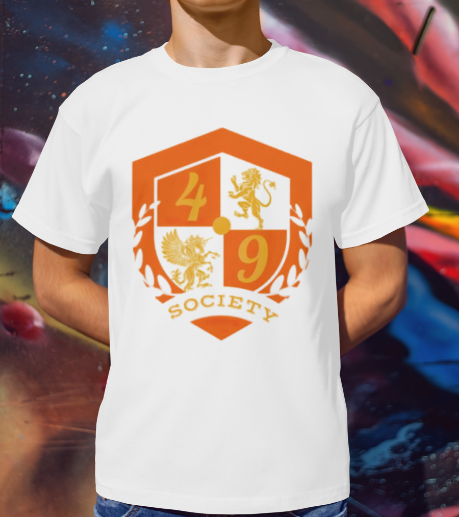 49 Society Crest With Heraldic Lion And Griffin Emblem T-Shirt