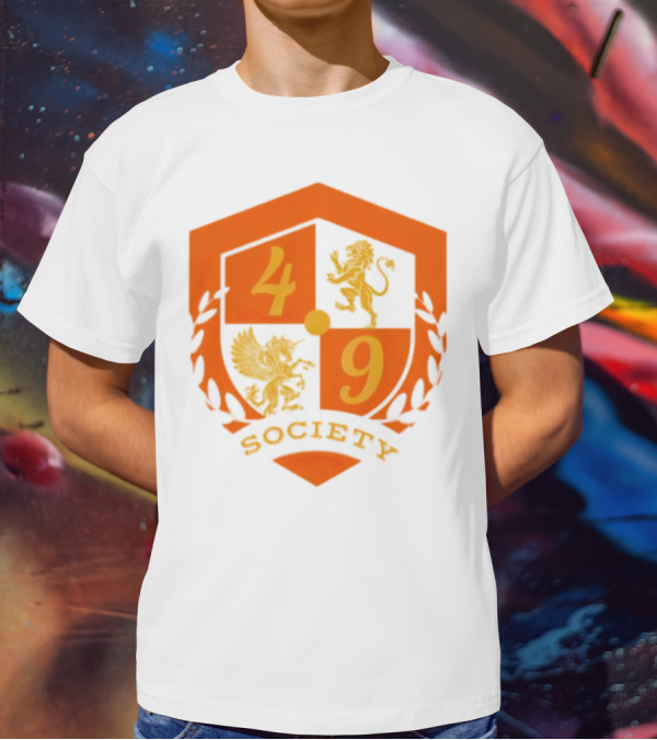49 Society Crest With Heraldic Lion And Griffin Emblem T-Shirt