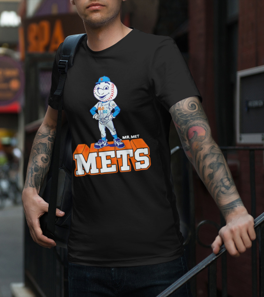 Mr Met New York Mets Baseball Mets Mascot T-Shirt