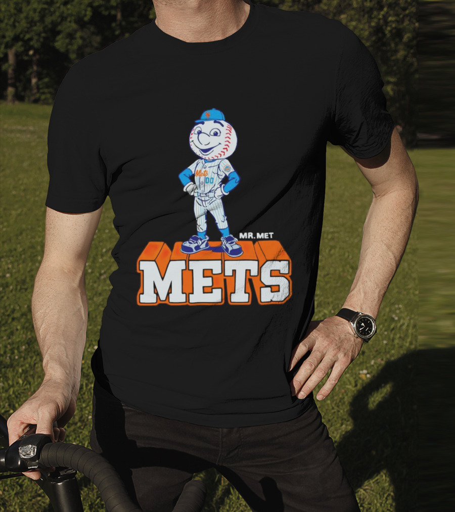 Mr Met New York Mets Baseball Mets Mascot T-Shirt