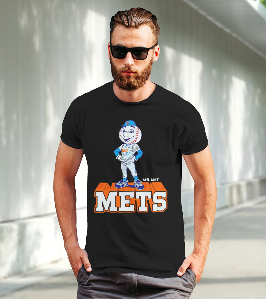 Mr Met New York Mets Baseball Mets Mascot T-Shirt