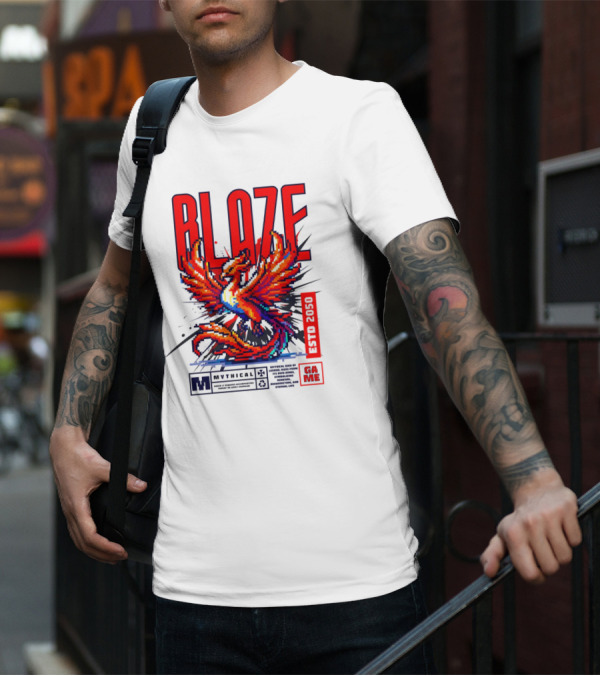 BLAZE Phoenix ESTD 2050 MYTHICAL GAME T-Shirt