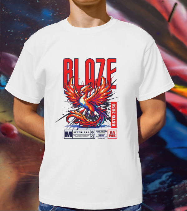 BLAZE Phoenix ESTD 2050 MYTHICAL GAME T-Shirt