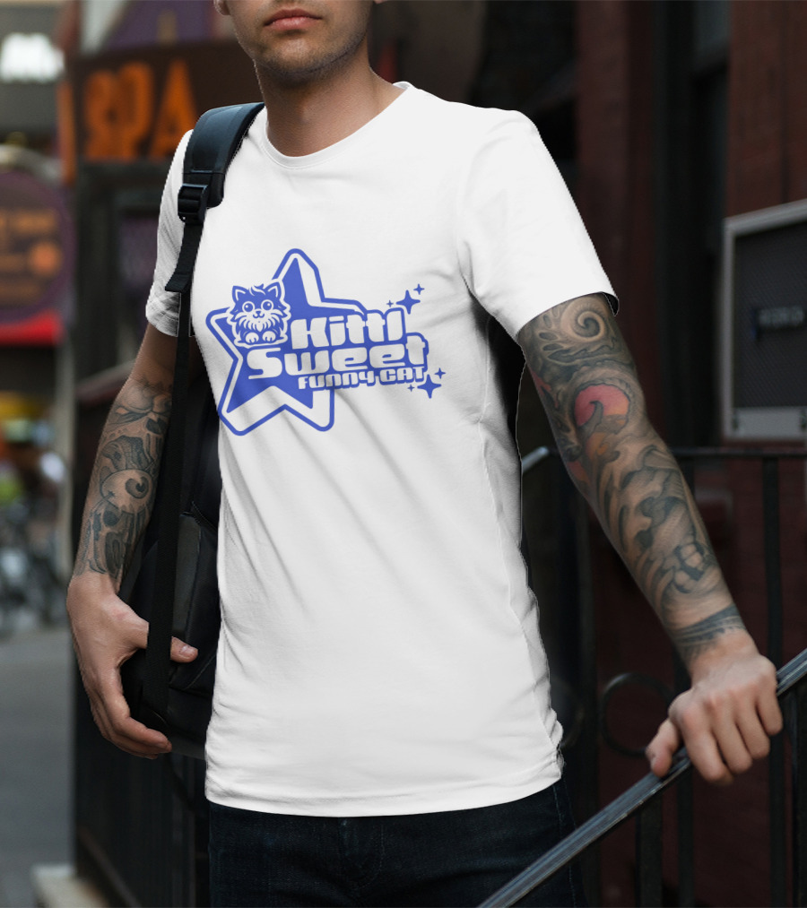 Kitti Sweet Funny Y2K Cat Star T-Shirt
