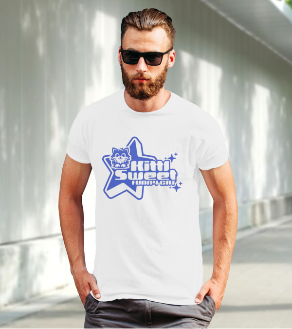 Kitti Sweet Funny Y2K Cat Star T-Shirt