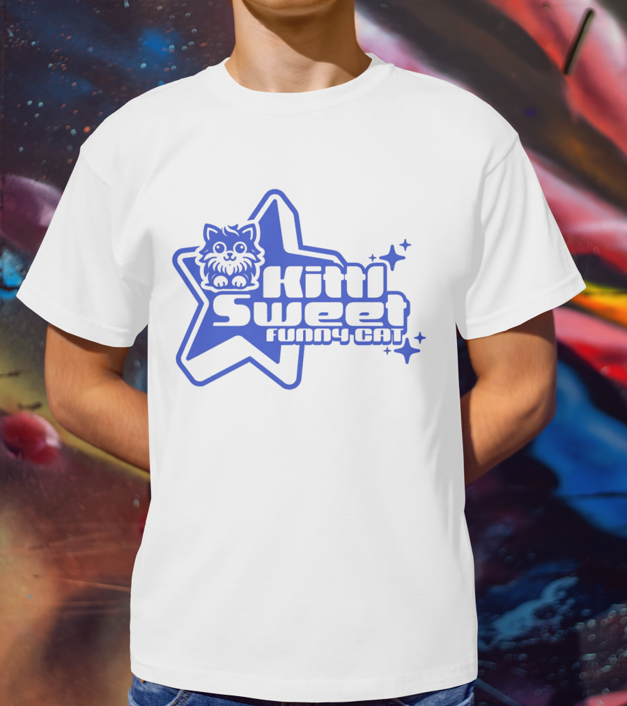 Kitti Sweet Funny Y2K Cat Star T-Shirt