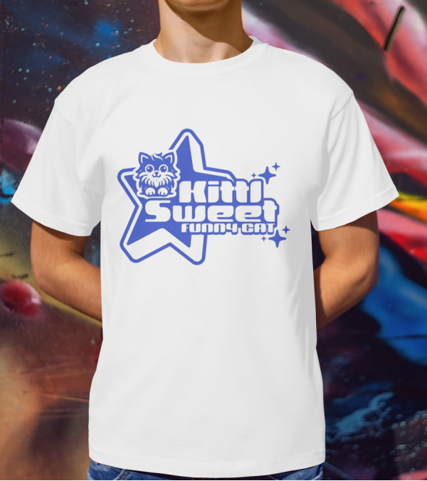 Kitti Sweet Funny Y2K Cat Star T-Shirt