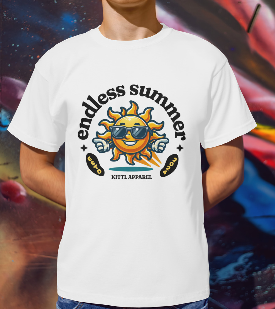 Endless Summer Kittl Apparel Sun With Sunglasses T-Shirt