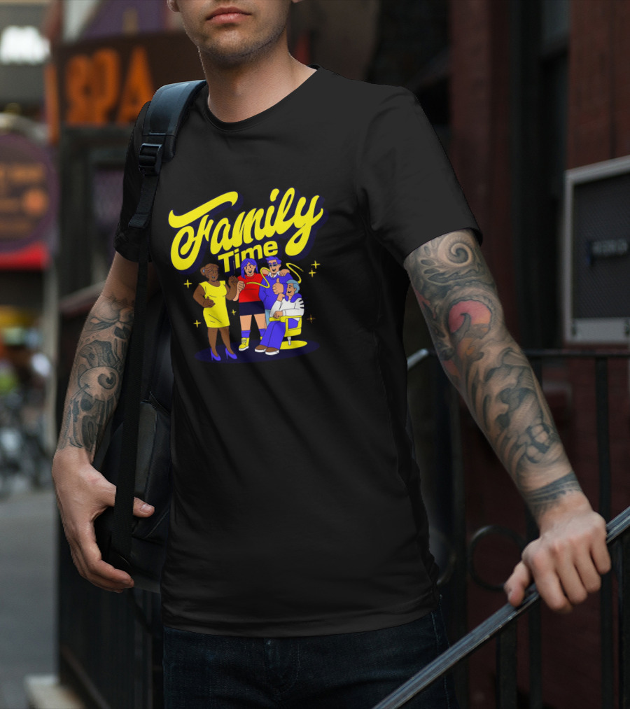 Family Time Lively Group Hug Together T-Shirt